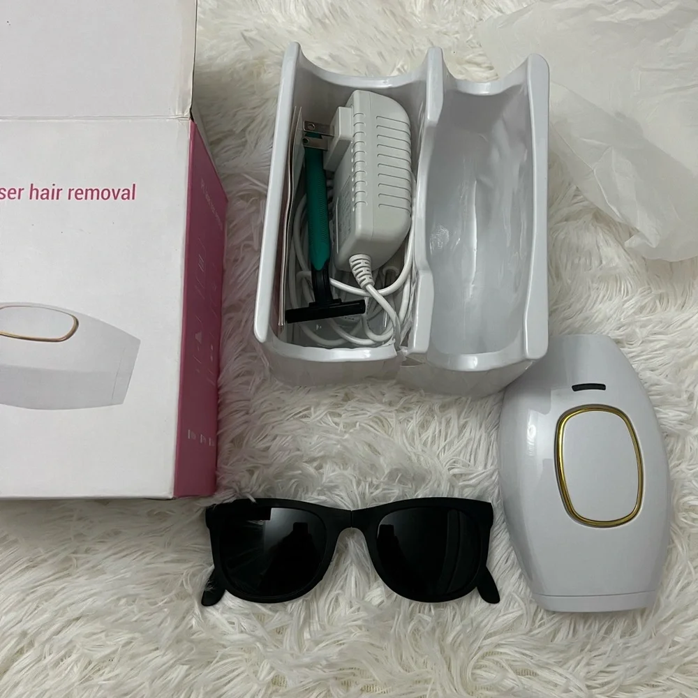 IPL Laser Hair Removal Device - White with Gold Trim